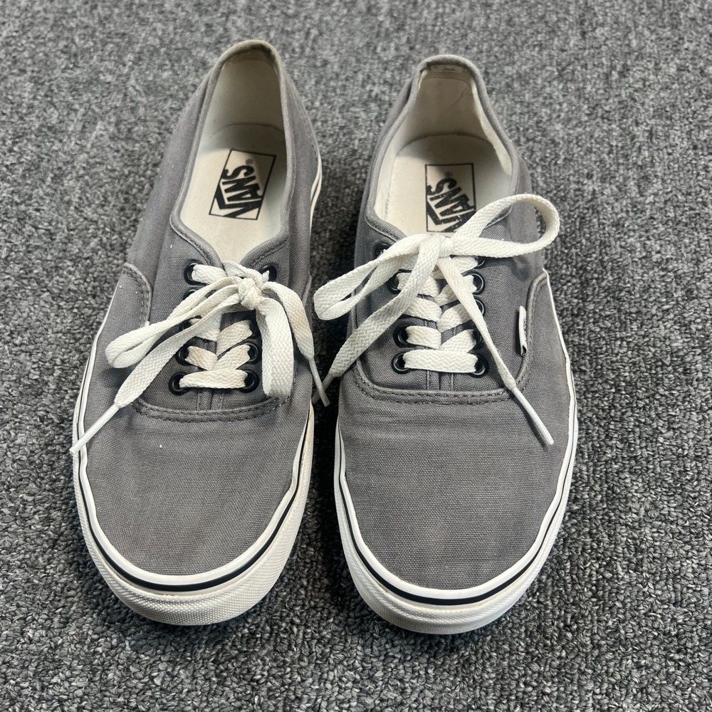 Vans Authentic Skater Low Top Sneakers 7.5M 9W Grey Canvas Streetwear Casual